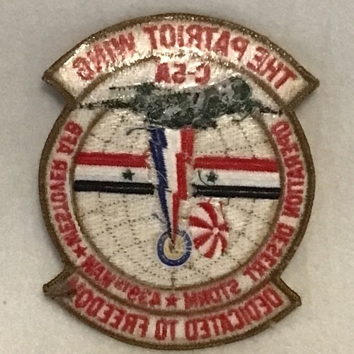 Vintage ORIGINAL US Air Force C-5A 'PATRIOT WING' Desert Storm Embroidered Patch - Picture 3 of 4