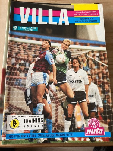 Aston Villa CASA Y VISITANTE Programas 1989/90 1989 1990 Liga y Copa PUBLICACIÓN GRATUITA - Imagen 89 de 131