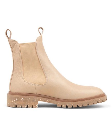 New Mollini Rocco Stone Camel Speckle Leather Chelsea Boots Womens Shoes Casual - Picture 4 of 5