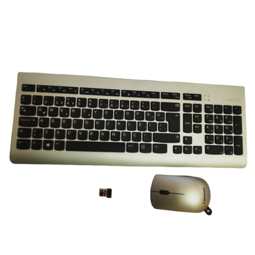 Lenovo silver wireless keyborad and mouse set KBRFBU71 Turkish layout - Picture 3 of 7