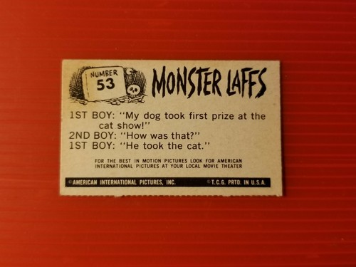 PELÍCULAS DE MONSTRUO LAFFS 1963 DE COLECCIÓN #53 - ESTO CURARÁ TU DOLOR DE CABEZA SIMIO - Imagen 2 de 4