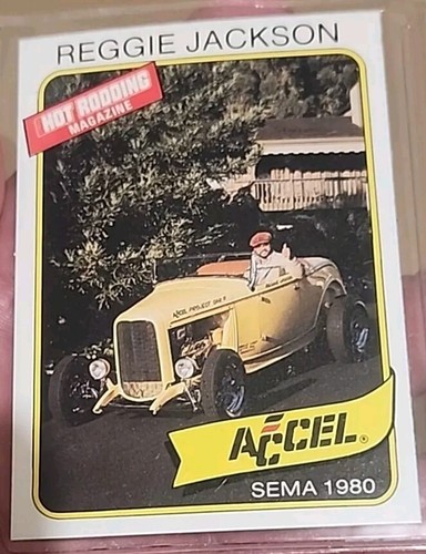 1981 ACCEL kompletter Satz von 3 Reggie Jackson Hof Hot Rodding Magazin Karte SEMA Promo - Bild 8 von 8