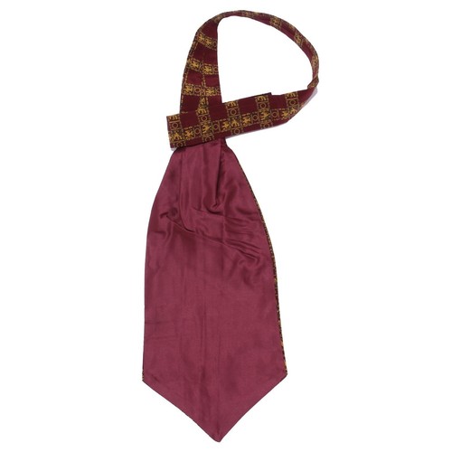 5890Y cravatta ascot uomo MESSORI bordeaux silk ascot tie men - Bild 2 von 4