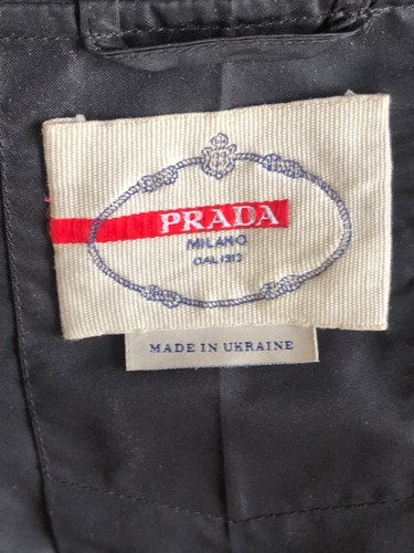 PRADA BLACK SPRING HOODED JACKET SIZE L USED FREE US S/H - Picture 7 of 20