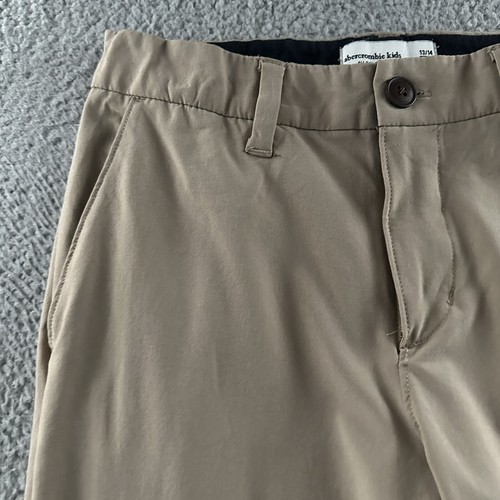Abercrombie Kids Pants Beige Size 13/14 Long All Day Chino Polyester Blend - Picture 3 of 18