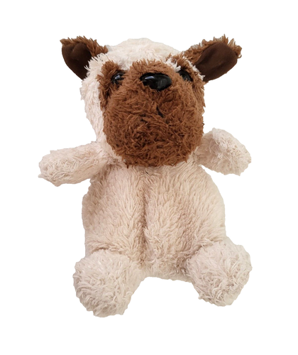 Russ Luvvies Karyn Dog Beanie Plush 5" Sitting Cream Brown Puppy Soft Toy #39590 - Picture 2 of 8
