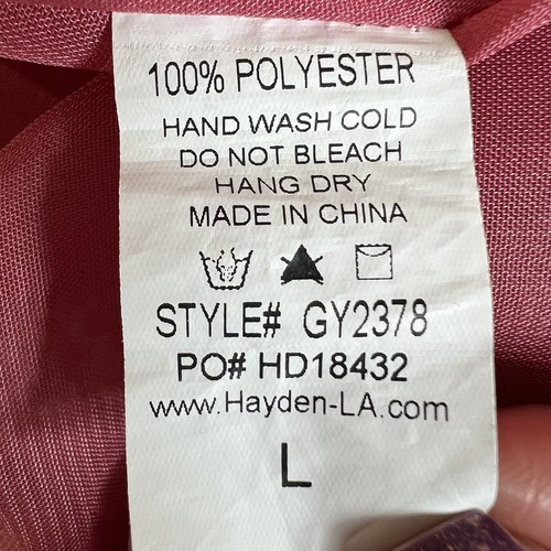 Hayden Pink Floral Tiered Midi Dress Long Puff Sleeves Prairie Lined Smocked L - Picture 8 of 8