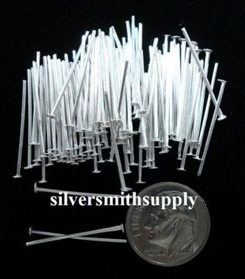 Silver plated jewelry head pins 100 3//4 in 20 ga fhs002