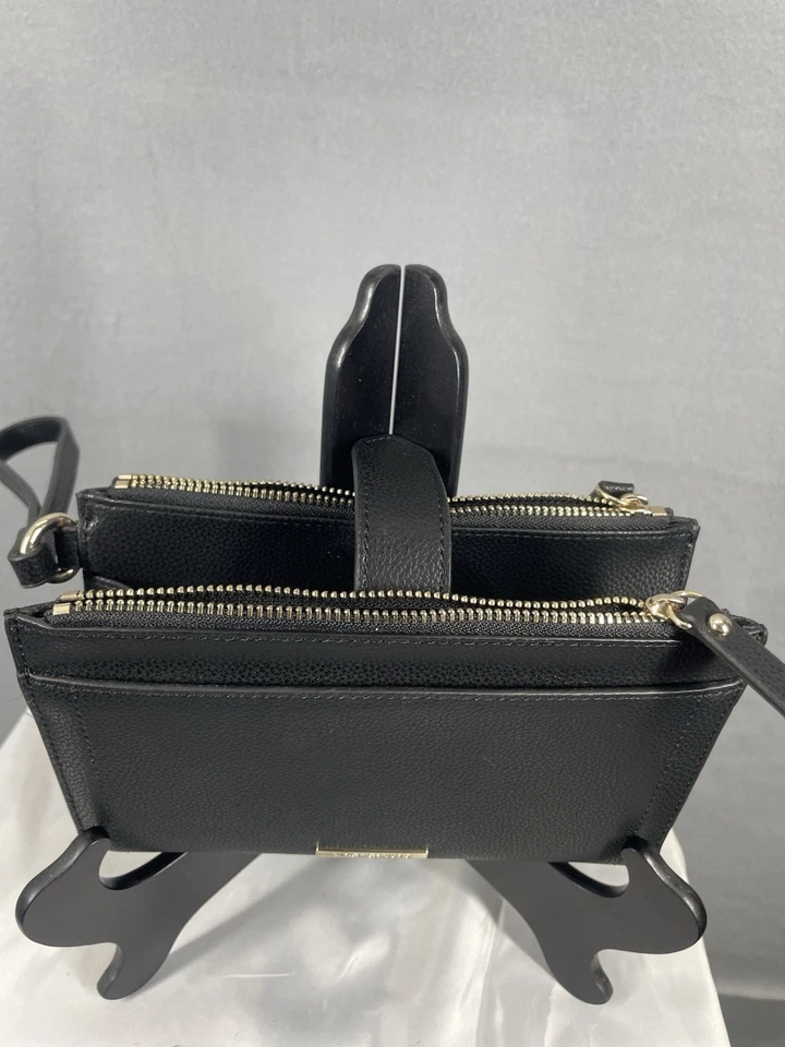 VINCE CAMUTO AJA Cuero Negro Teléfono Muñequera/Cartera sin asas Foto 3 de 4