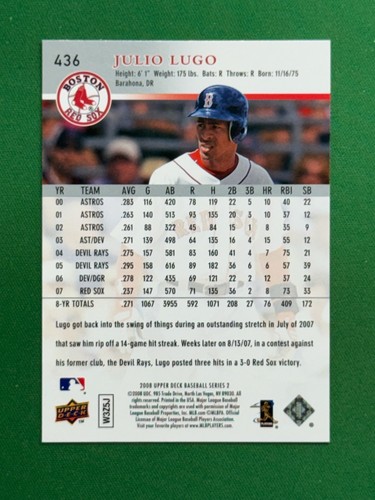 2008 Upper Deck Series Two Baseball #401 - 600 PICK YOUR CARD COMPLETE YOUR SET - Picture 72 of 400