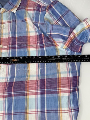 Camisa Tommy Bahama Para Hombre XL A Cuadros Abotonada Azul Rojo Blanco Manga Corta Informal - Imagen 8 de 9