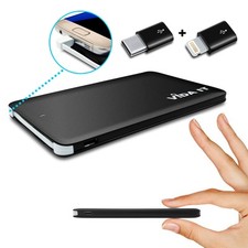 Mini Powerbank 4000mAh Externe Batterie Tragbare Ladegerät 5v Integrierte Kabel