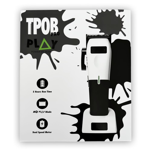 TPOB Play Barber Hair Clippers for Men 7500 RPM with Rubber Grips (White) - Picture 7 of 9