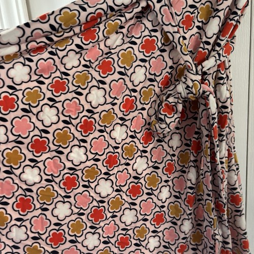 Boden Womens 14R Wrap Dress Joanna Pink Floral Jersey Knee Length Daisy Stretch - Picture 8 of 12