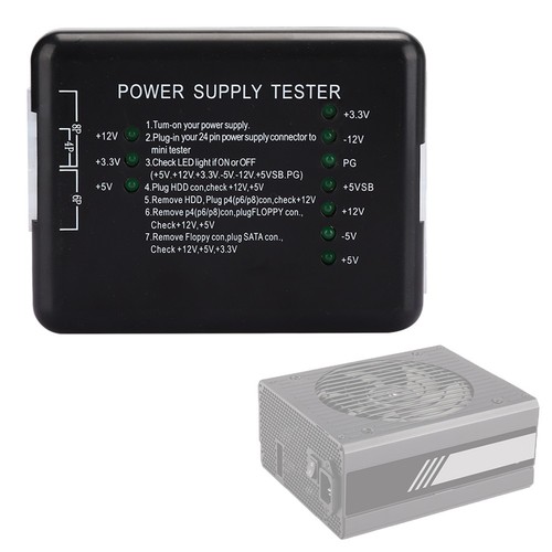 Power Supply Tester ABS Support ATX With LED Indicator Light Computer Parts DB - Photo 8/10
