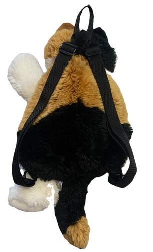 Vintage Aurora realistische dicke Katze Calico weicher Plüsch Rucksack - 18”x11” blaue Augen - Bild 12 von 24