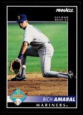 1992 Pinnacle #581 Rich Amaral Seattle Mariners Rookie