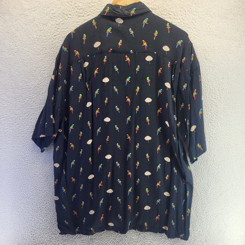 Camisa Kenny Flowers Performance Botón Para Hombre 3XL Negra Pájaro Loro Golf Elastizada - Imagen 16 de 16