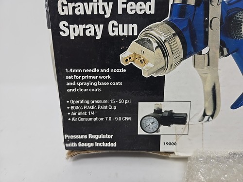 Pistola pulverizadora de alimentación por gravedad Vaper HVLP aguja de 1,4 mm 15-50 PSI 7 9,0 CFM nueva caja abierta - Imagen 6 de 8