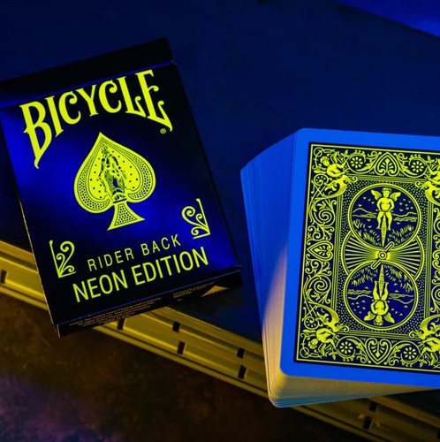 Limited Edition Bicycle Rider Back NEON Spielkarten, gelb - Bild 1 von 7