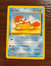 "Krabby" - 1st Edition Pokemon TCG Fossil Set (51/62) Basic Pokemon