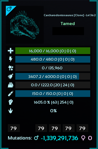 1605 FINAL MAX MELEE Carch ARK🌸 Survival Ascended ASA PVE (Carchar/Carcha) - Picture 80 of 81