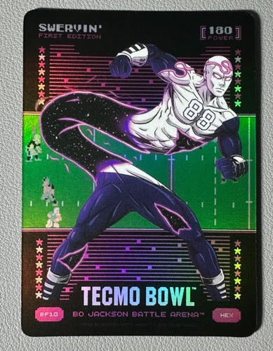 2026 Battle Arena Tecmo Bowl Swervin\' Michael Ervin BF10 Hex Battlefoil