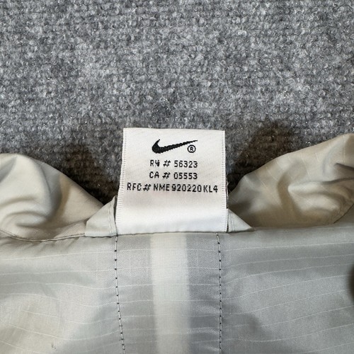 Vintage Nike Men’s Ripstop Jacket XXL Gray Full Zip Long Sleeve Windbreaker Rain - Picture 14 of 17