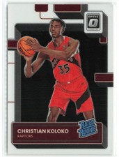 Christian Koloko RC 2022-23 Donruss Optic Rated Rookie Toronto Raptors #212
