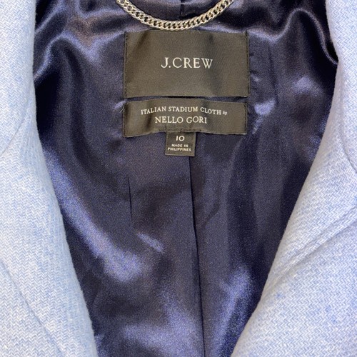 J. Crew Cocoon Mantel aus italienischem Stadiontuch Nello Gori blau Damengröße 10 - Bild 6 von 10