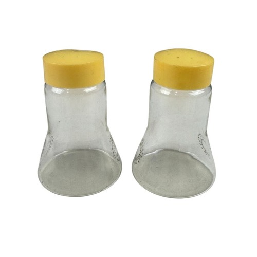 Vintage Pyrex Ware Salt & Pepper Shaker Set Catalog No. 108-PW Atomic Laboratory - Picture 6 of 8