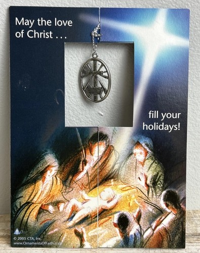 Von der Krippe zum Kreuz Krippe Jesus Weihnachten religiöser Feiertag 1,25” x 0,75” NEU - Bild 1 von 5