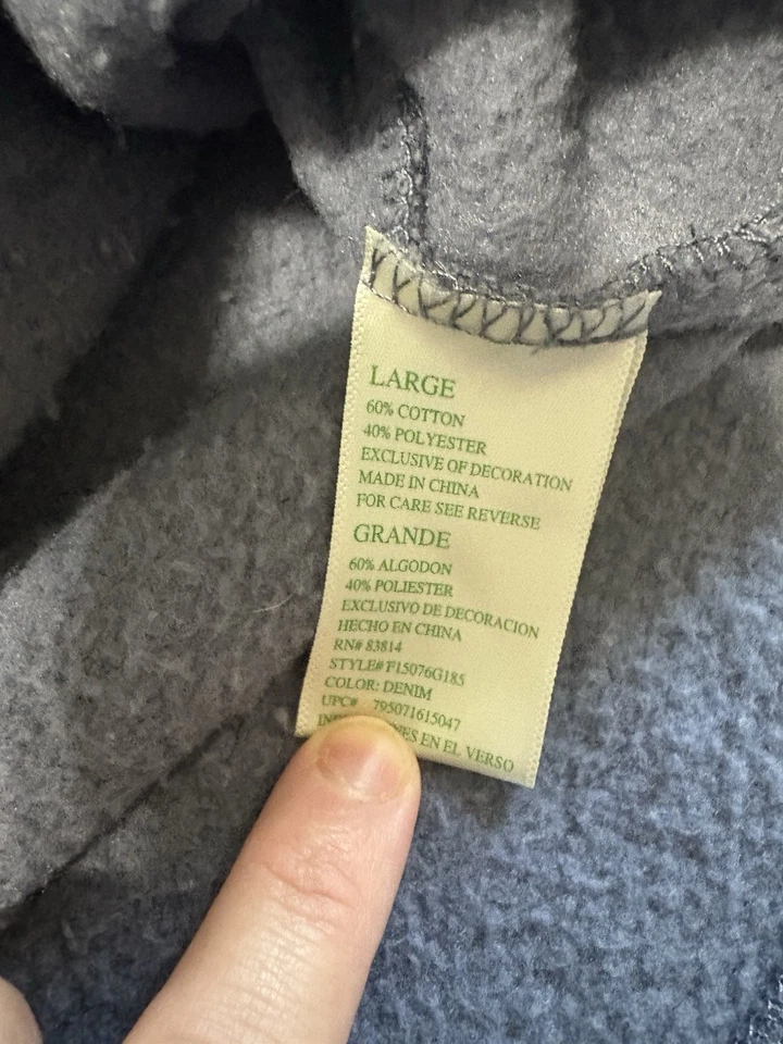 Sudadera para mujer Green Tea grande azul blanco bloque de color cuello redondo mezcla de algodón Foto 4 de 4