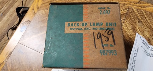 NOS 1959 59 Chevrolet Bel Air Impala Backup Lamp Unit GM 987993 - Picture 2 of 3