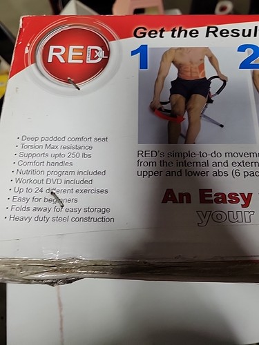 Sedia Red Fitness XL Esercizio Addominale Core Rotazione e Resistenza - Nuova con scatola - Foto 5 di 10