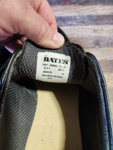 Bates Men's Sentry High Gloss Oxford Black Leather Military Tuxedo 10.5 E WIDE - Picture 4 of 4