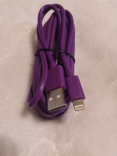 10Ft USB to iPhone Cable Fast Charger Purple  - Picture 1 of 3