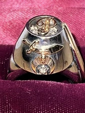 Initial “P” Vintage Masonic shiners Temple Singnet Ring 