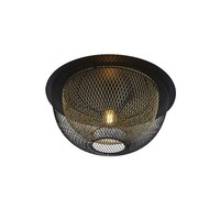 Deckenlampe Deckenleuchte Rund Ø 40 Cm Schwarz Gold E27 Metall Esszimmer Flur
