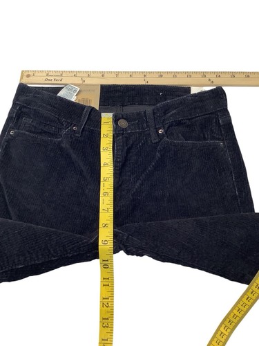 New Levis 711 Mid Rise Skinny Corduroy Jeans Womens Size 27X30 Black - Picture 6 of 8