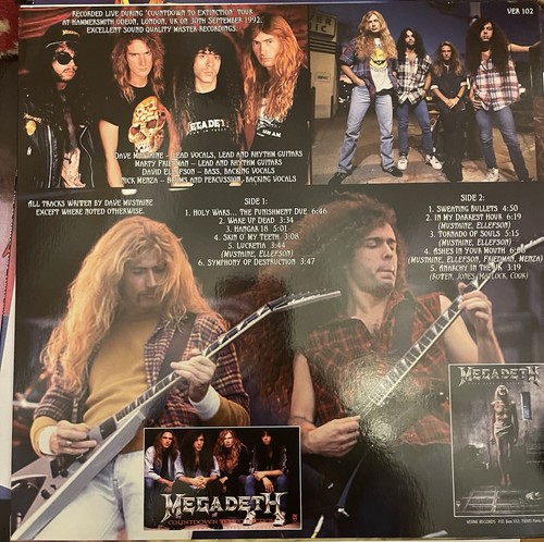 Megadeth Live At Hammersmith Odeon 1992 Music Vinyl - Picture 2 of 3
