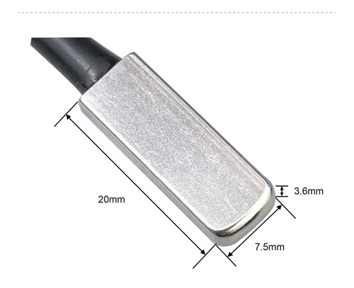 Temperature Sensor Waterproof Adhesive Flat Surface Probe RVVP Cable DS18B2 - Picture 2 of 40