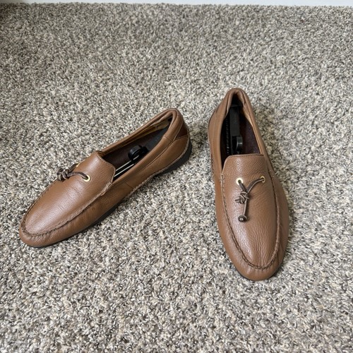 Zapato Mocasines Sperry Top-Sider Hombres 11.5 M Cuero Marrón Copa Dorada Conducción Comodidad - Imagen 2 de 11