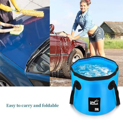 Collapsible Bucket Water Container Portable Folding Camp Wash Basin for - Picture 6 of 7