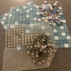 Mosaic tiles. Mixed batch of left over tiles(2 complete sheets)