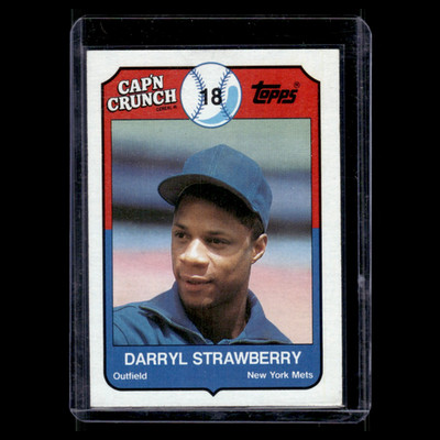 Darryl Strawberry #7 1989 Topps Capn Crunch New York Mets Baseball Card MLB NM