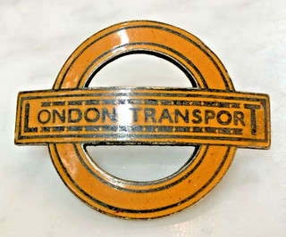 LONDON UNDERGROUND CAP BADGE J.R GAUNT LONDON ENAMELLED ORANGE ROUNDEL TRANSPORT
