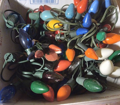 4 CHRISTMAS BULB STRANDS, 2- 25, 1- 20 & 1- 8