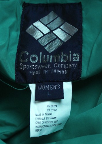 Vintage Columbia Sportswear Women Size L Teal Elastic Waist Snowpant Nylon Shell - Picture 3 of 8