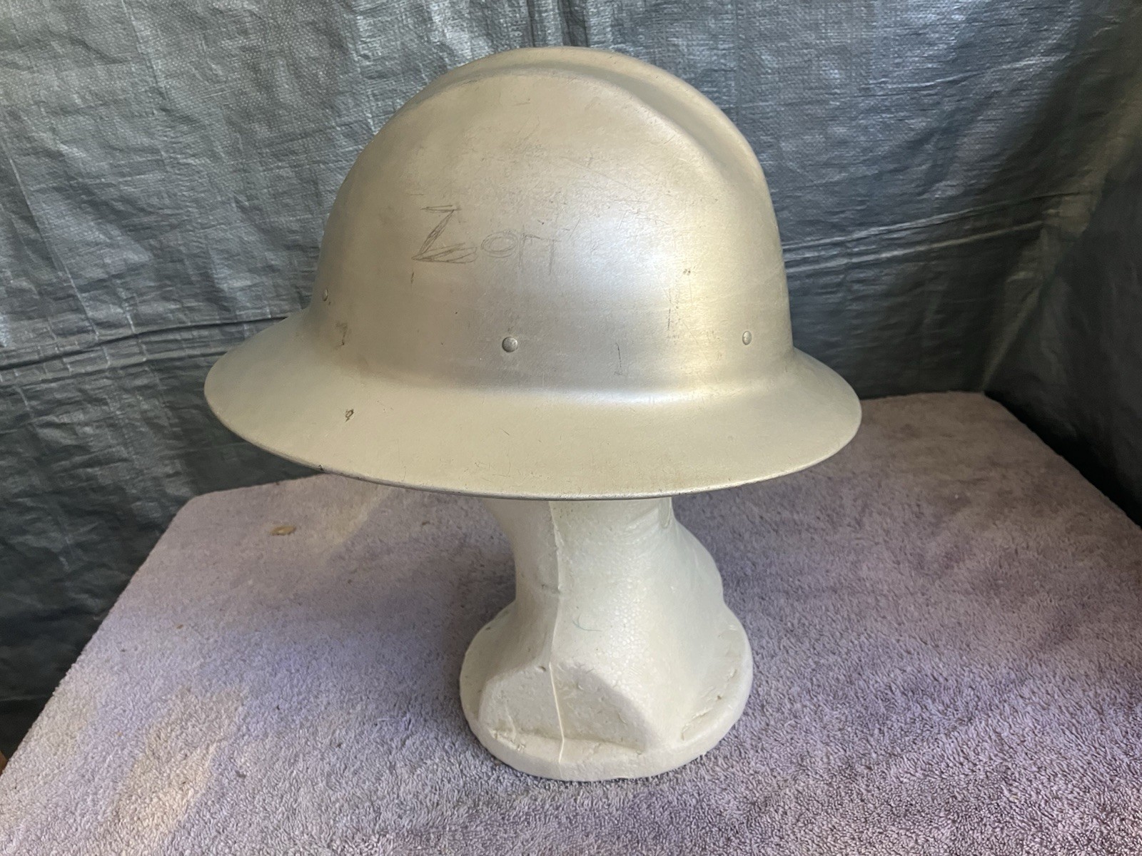 Vintage E D Bullard Boiled Hard Hat Aluminum